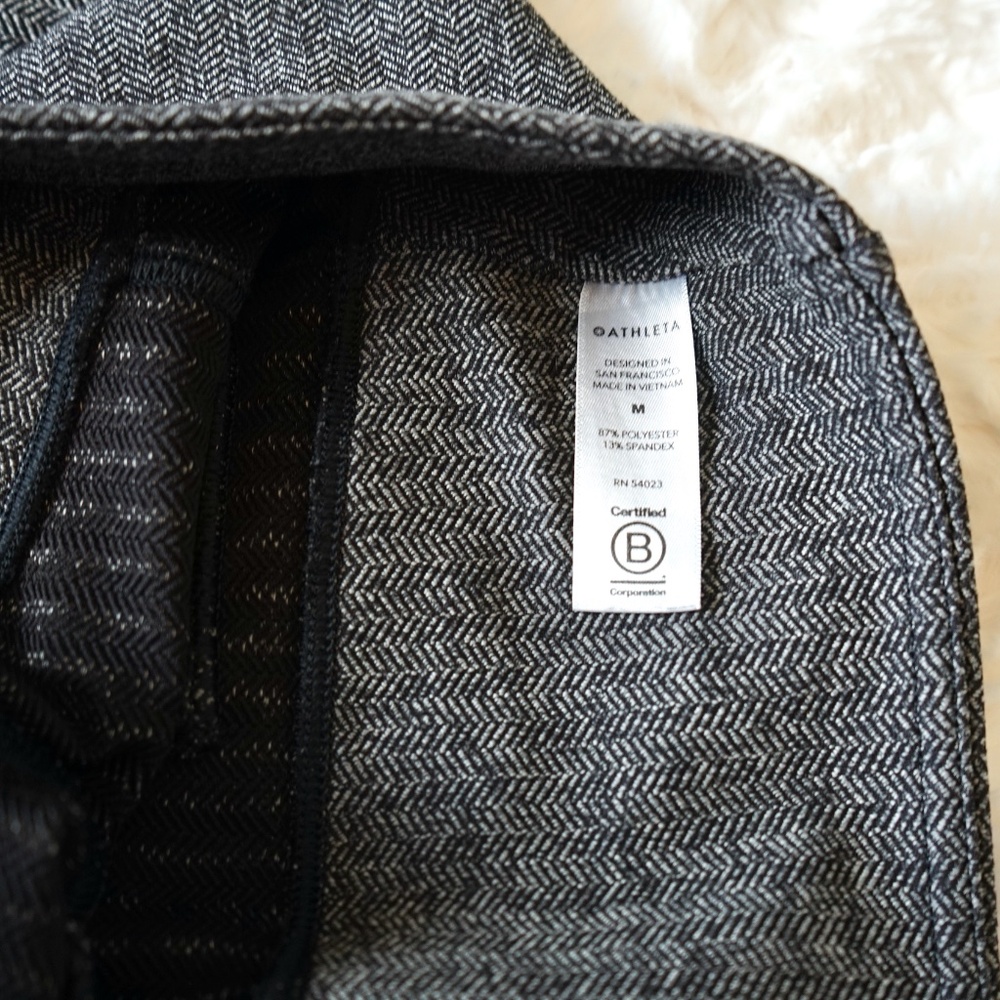 ATHLETA Women’s Pull On Delancey Gray Polyester Herringbone Tight w/pockets - M - Picture 6 of 14